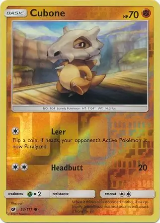 Cubone, catalogue front