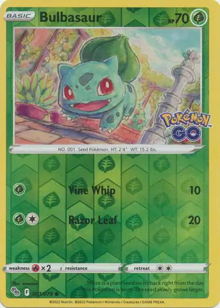 Bulbasaur, catalogue front