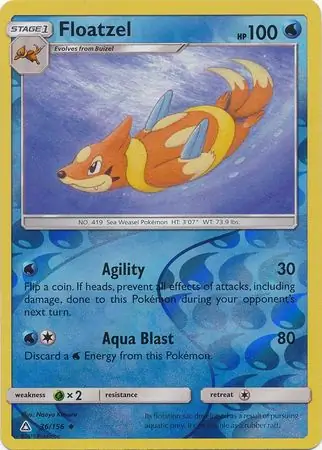 Floatzel, catalogue front