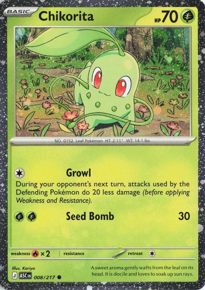 Chikorita, catalogue front