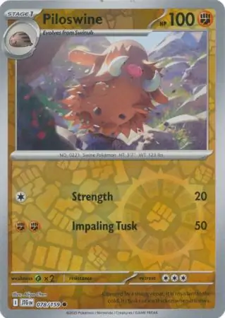 Piloswine, catalogue front