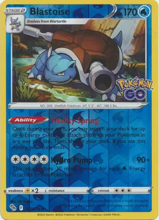 Blastoise, catalogue front