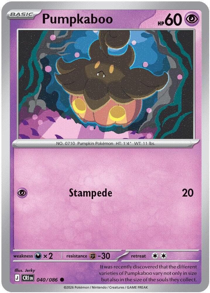Pumpkaboo, catalogue front