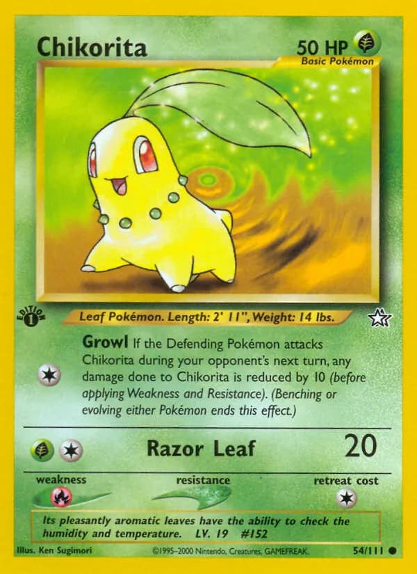Chikorita, catalogue front