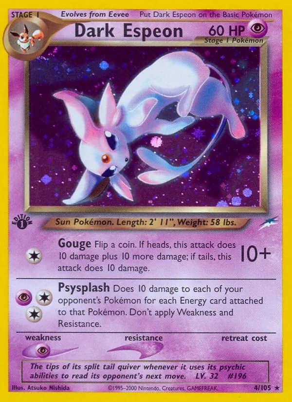 Dark Espeon, catalogue front
