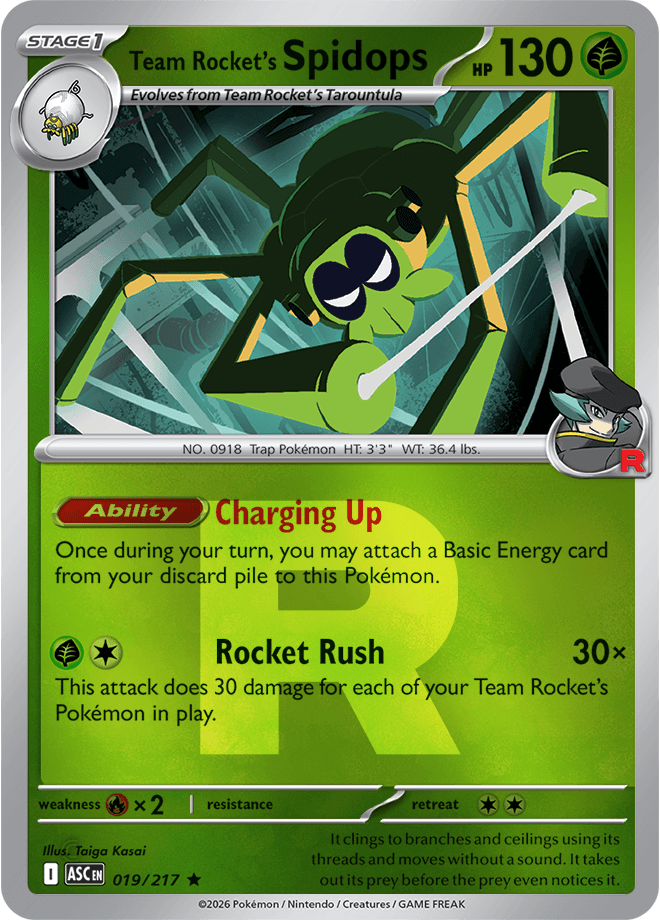 Team Rocket's Spidops, catalogue front