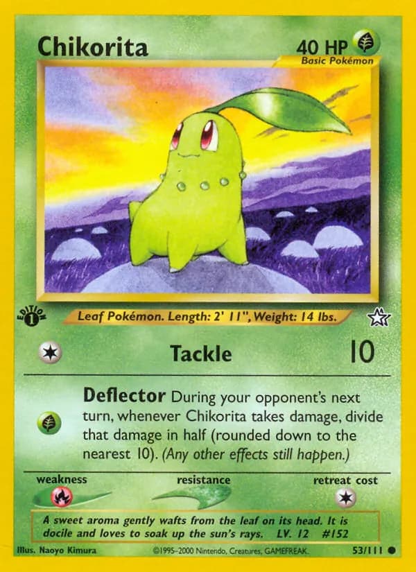 Chikorita, catalogue front