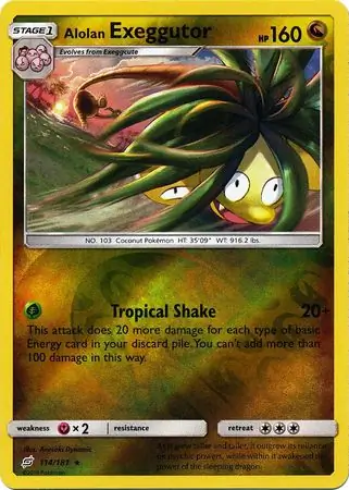 Alolan Exeggutor, catalogue front
