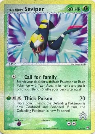 Team Aqua's Seviper, catalogue front