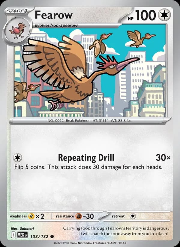 Fearow, catalogue front