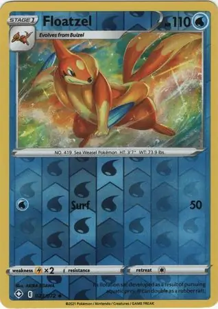 Floatzel, catalogue front