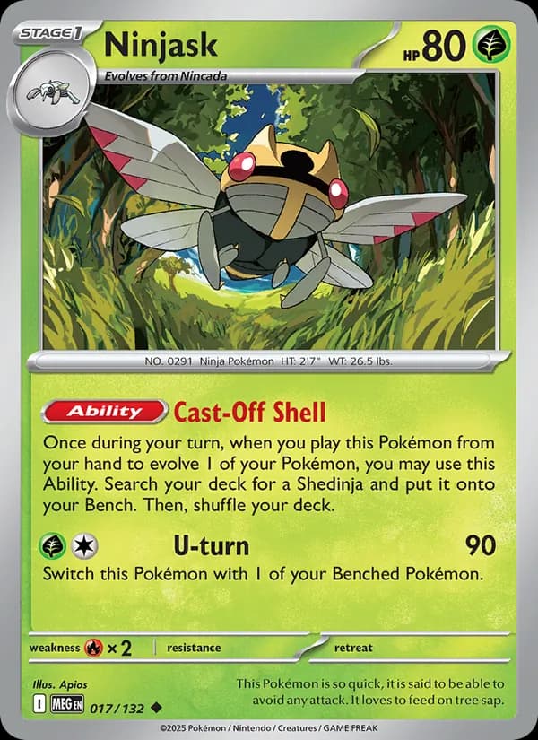 Ninjask, catalogue front
