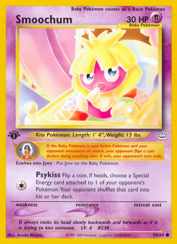 Smoochum, catalogue front