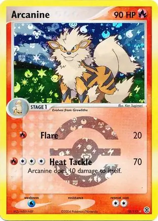 Arcanine, catalogue front
