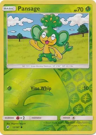 Pansage, catalogue front