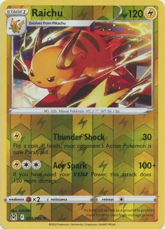 Raichu, catalogue front