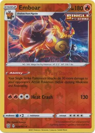 Emboar, catalogue front
