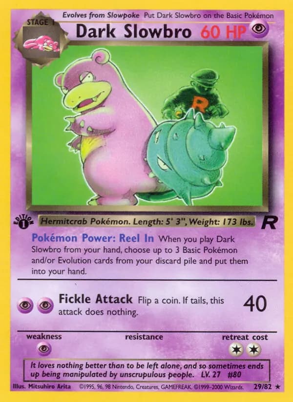 Dark Slowbro, catalogue front