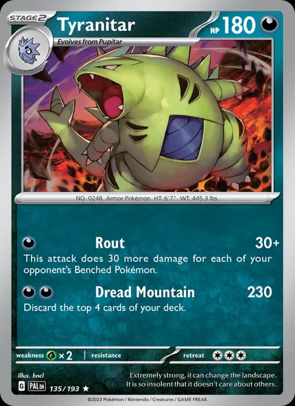 Tyranitar, catalogue front