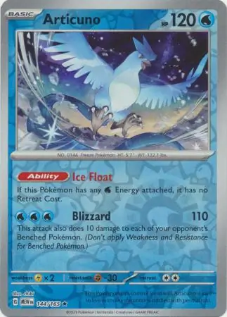 Articuno, catalogue front