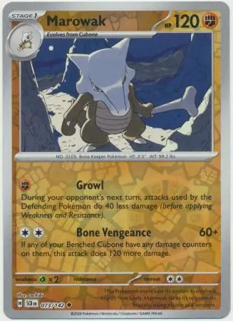 Marowak, catalogue front