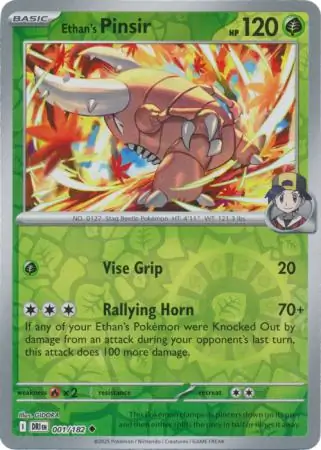 Ethan's Pinsir, catalogue front