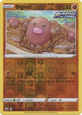 Diglett, catalogue front