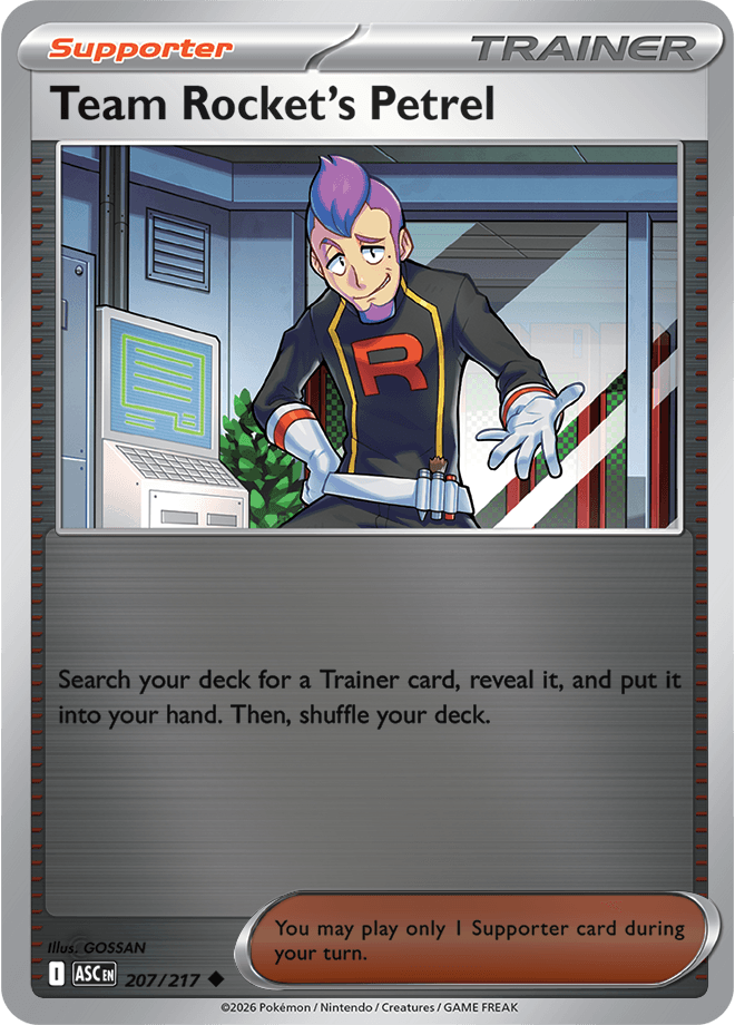 Team Rocket's Petrel, catalogue front