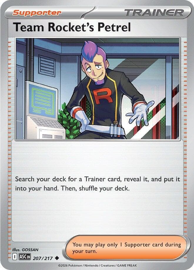 Team Rocket's Petrel, catalogue front