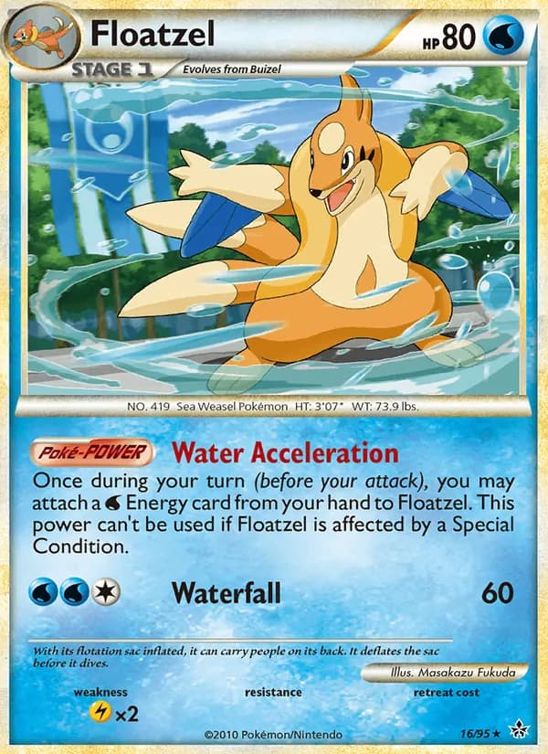 Floatzel, catalogue front