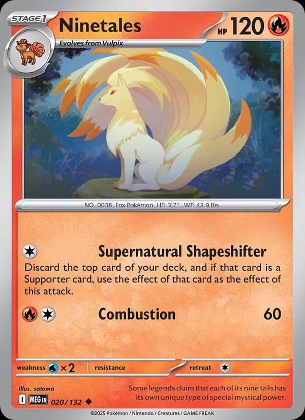 Ninetales, catalogue front