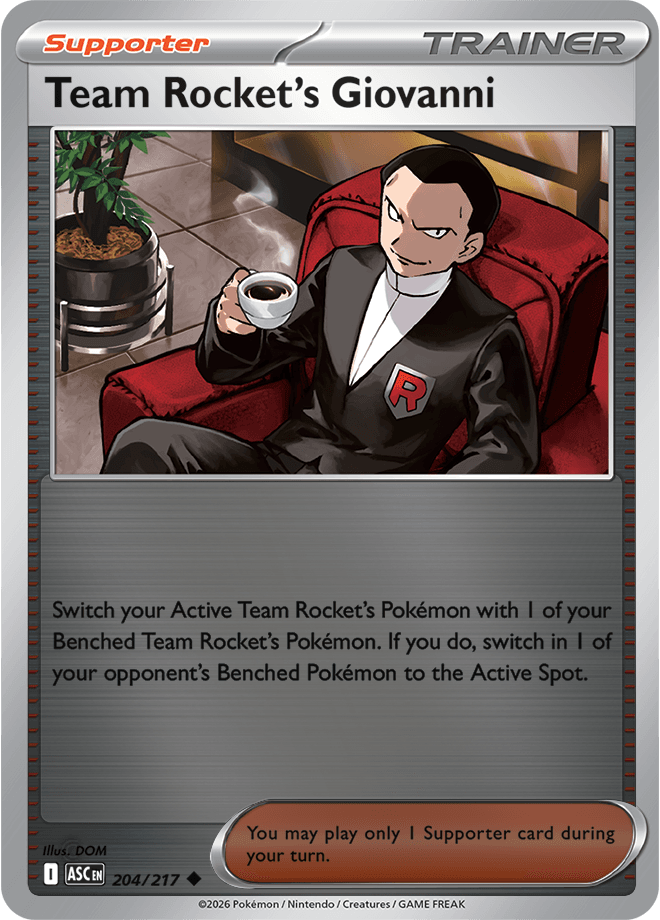 Team Rocket's Giovanni, catalogue front