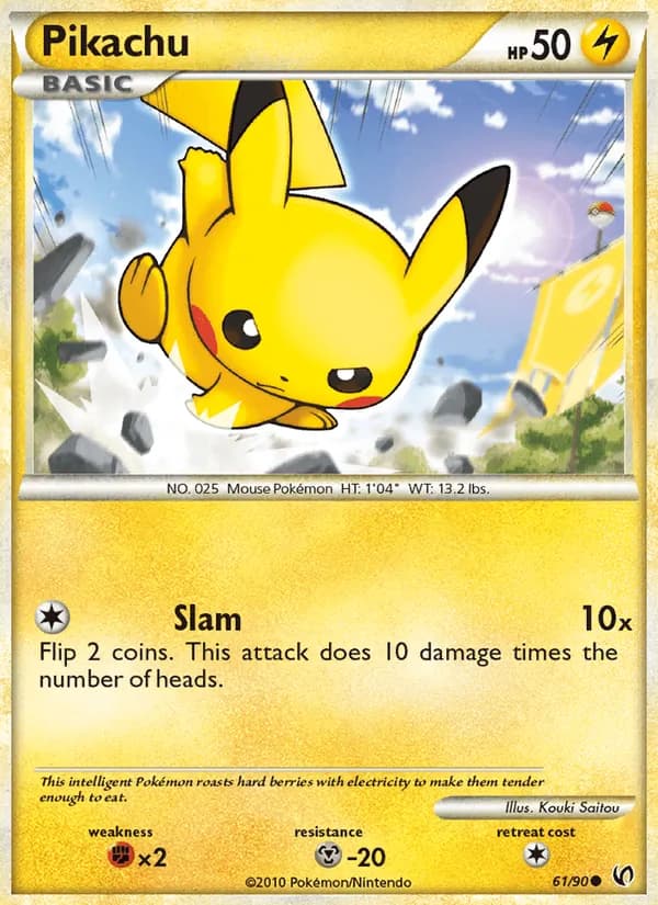 Pikachu, catalogue front
