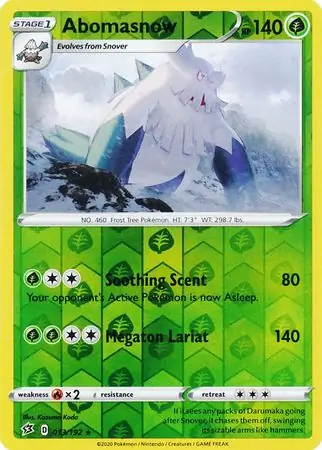 Abomasnow, catalogue front