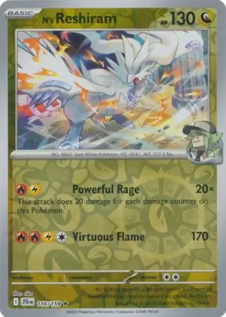 N's Reshiram, catalogue front