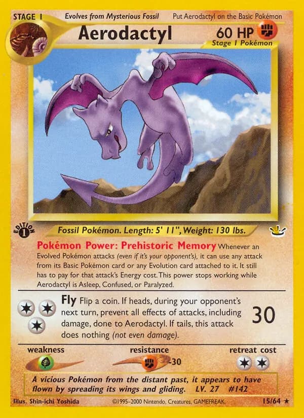Aerodactyl, catalogue front