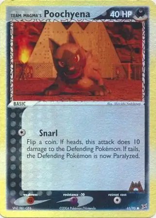 Team Magma's Poochyena, catalogue front