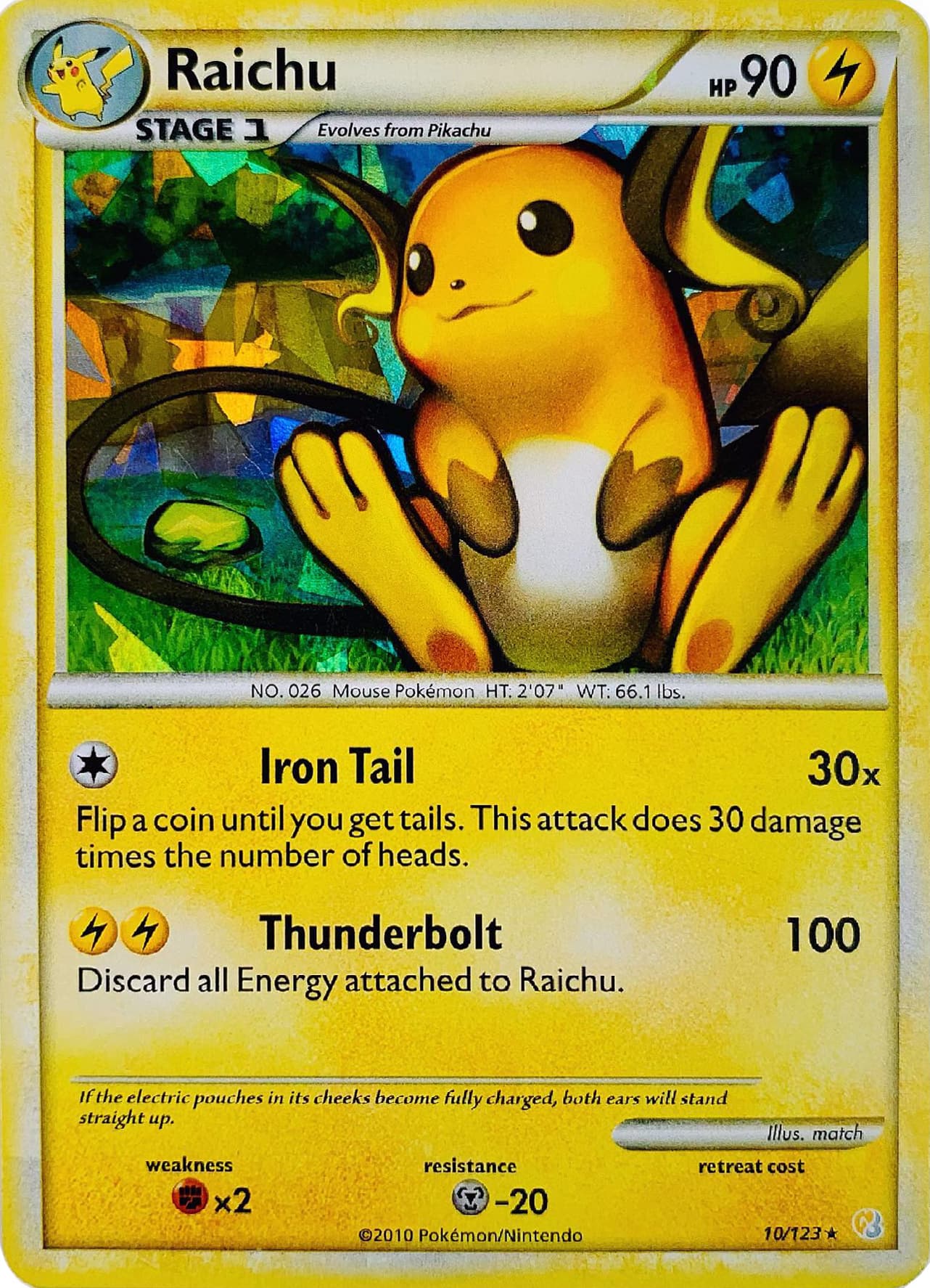 Raichu, catalogue front