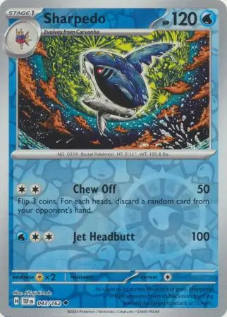 Sharpedo, catalogue front