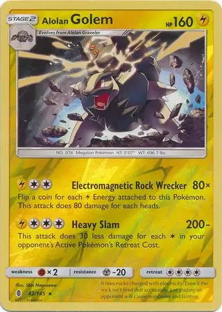 Alolan Golem, catalogue front