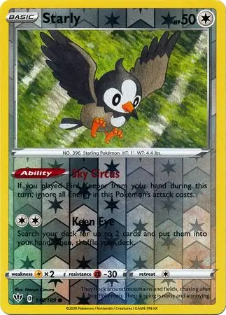Starly, catalogue front