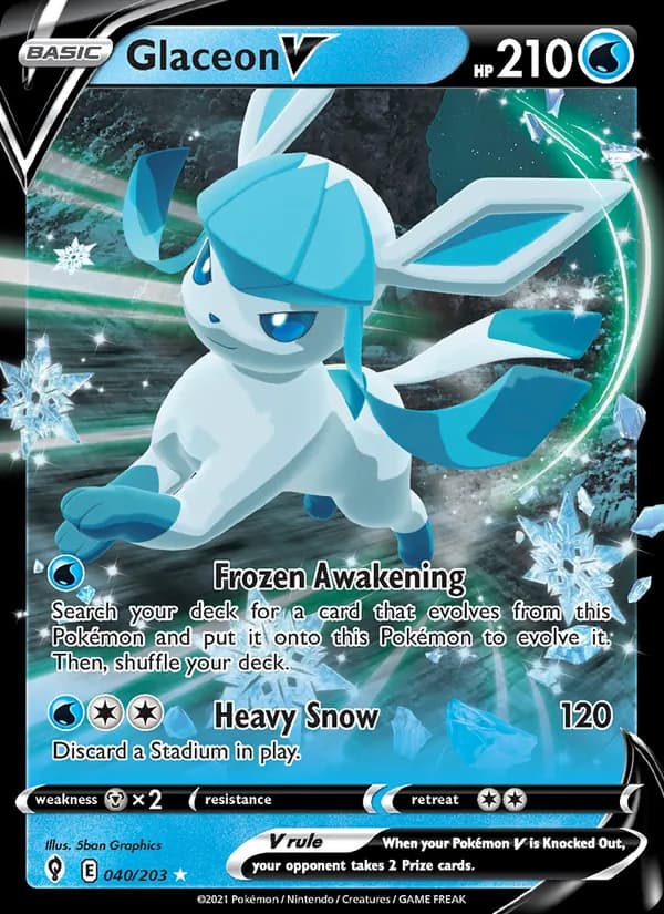 Glaceon V, catalogue front