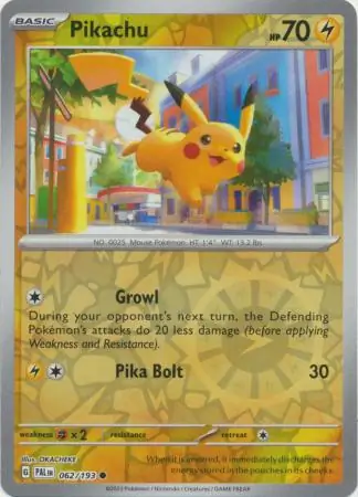 Pikachu, catalogue front