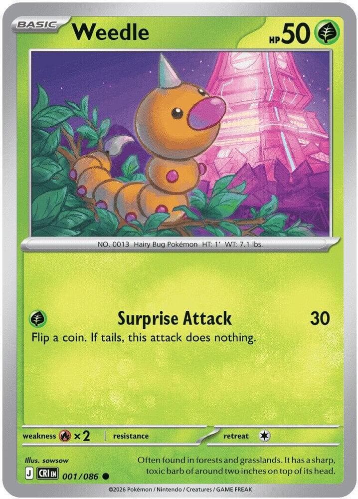 Weedle, catalogue front