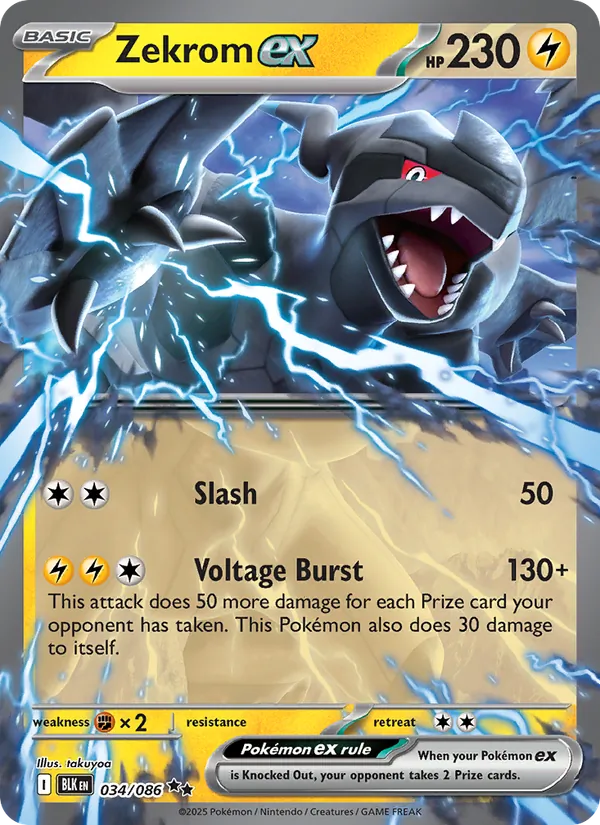 Zekrom ex, catalogue front