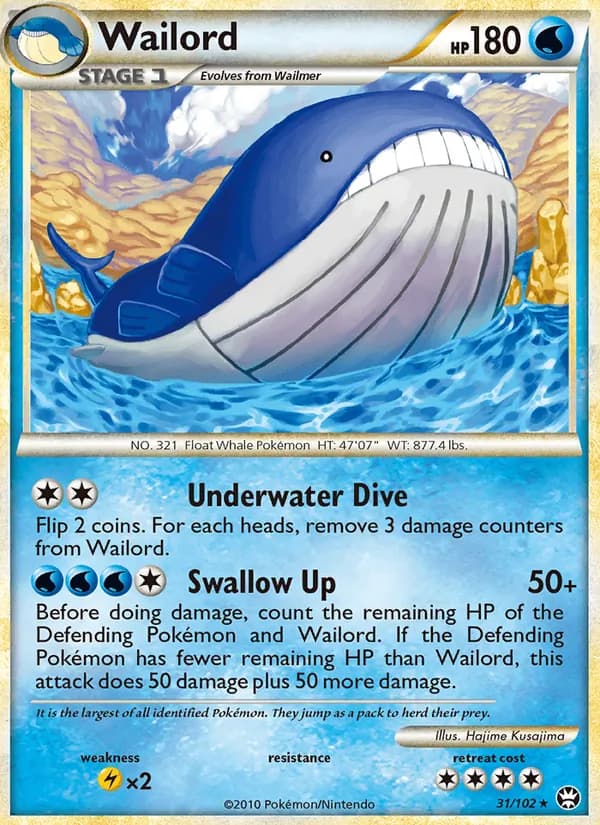 Wailord, catalogue front