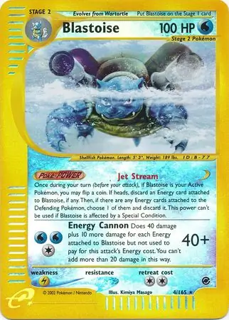 Blastoise, catalogue front