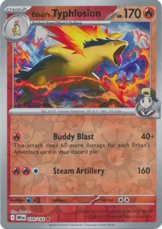 Ethan's Typhlosion, catalogue front