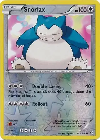 Snorlax, catalogue front