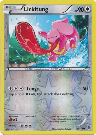 Lickitung, catalogue front